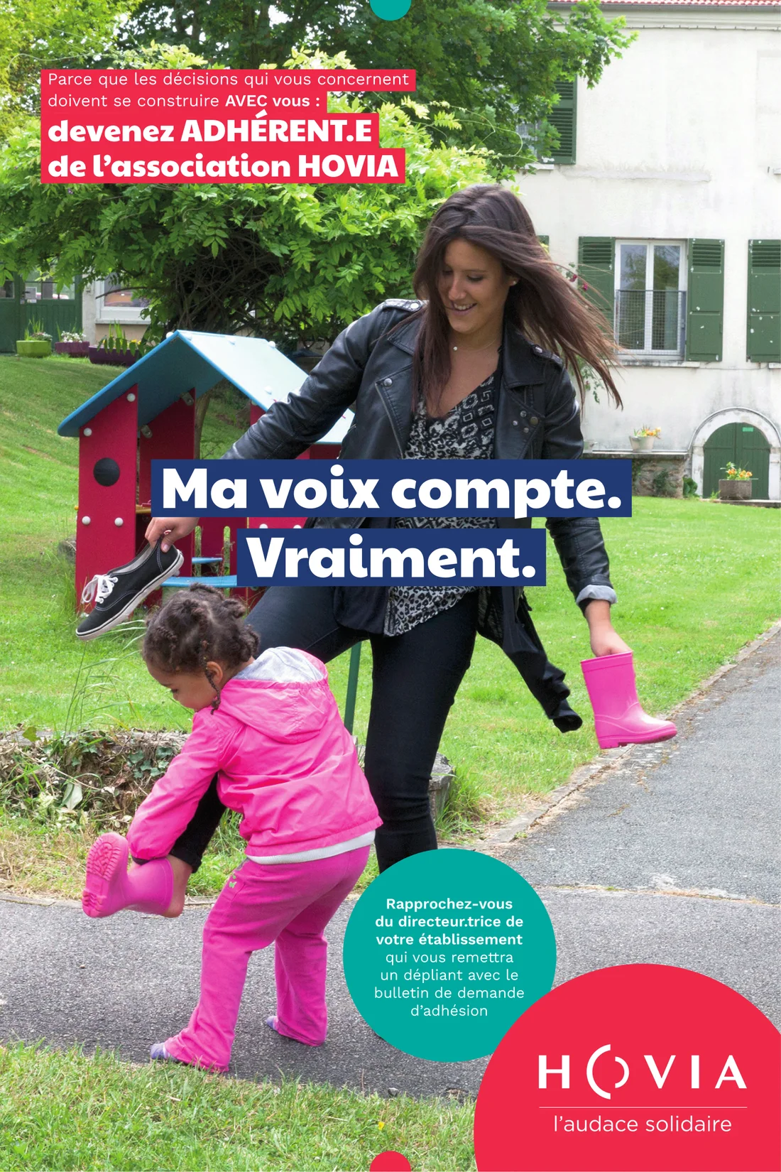 Affiche de la campagne d'adhésion — version protection de l'enfance