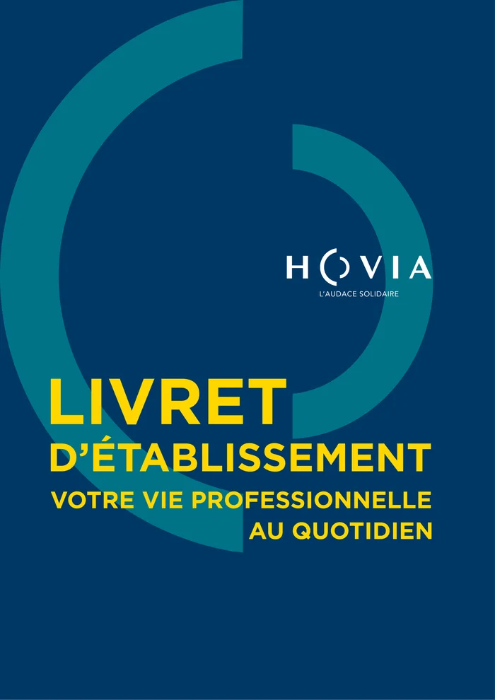 Couverture du livret d'établissement HOVIA